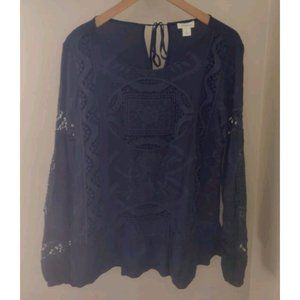 Sundance Navy Lace Blouse